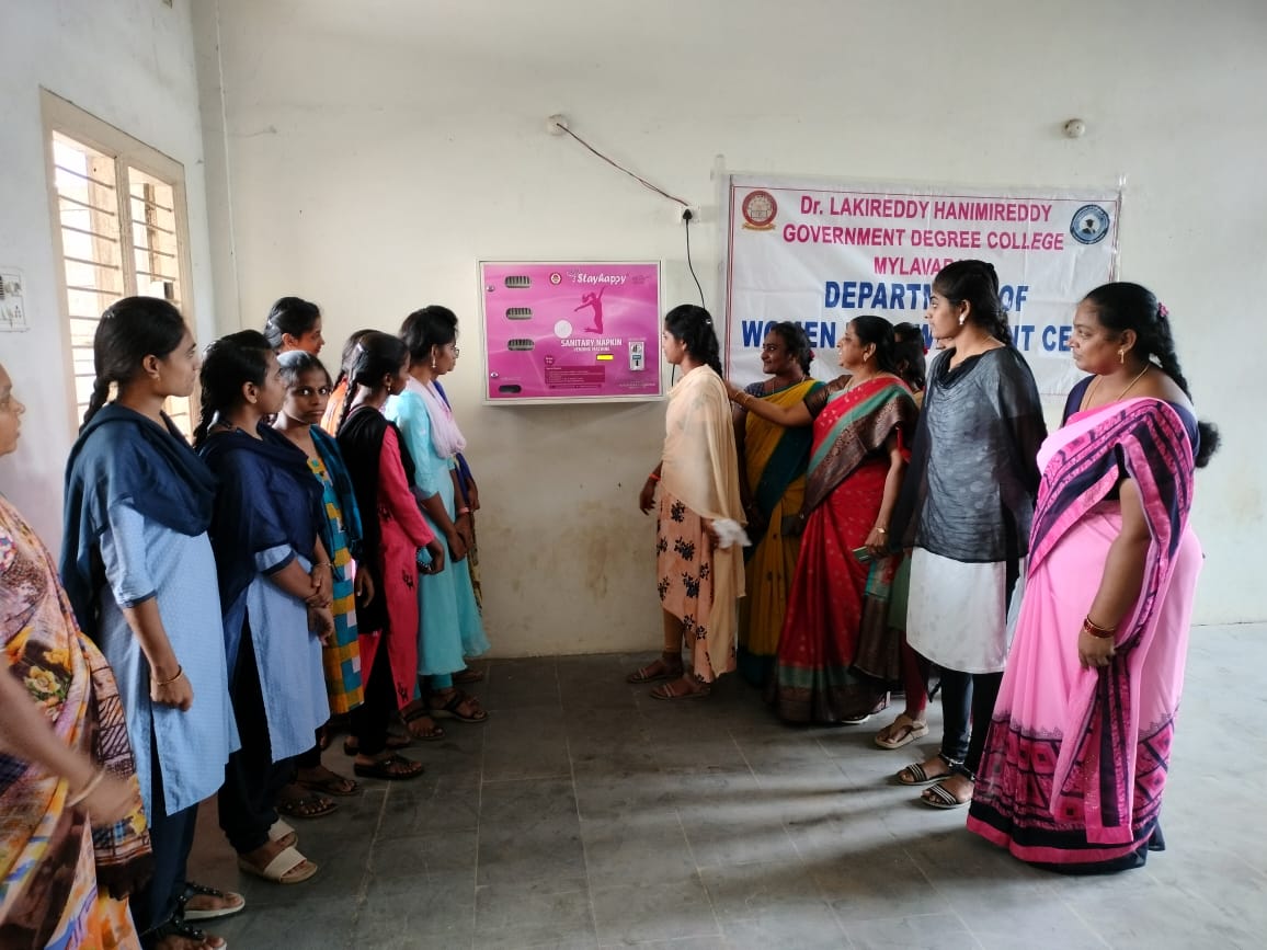 Installation of a sanitary vending machine in the Girls waiting room