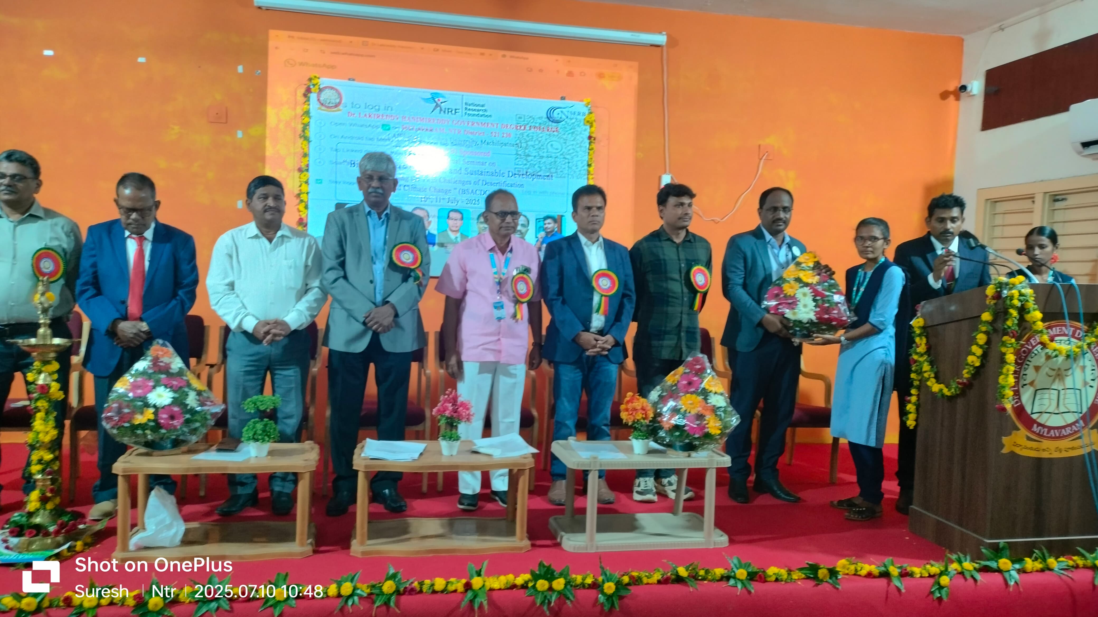 DEPT. OF BOTANY ANRF (SERB) SPONSORED TWO DAY NATIONAL SEMINAR ON "Biodiversity Conservation and Sustainable Development: Addressing the Twin Challenges of Desertification and Climate Change"