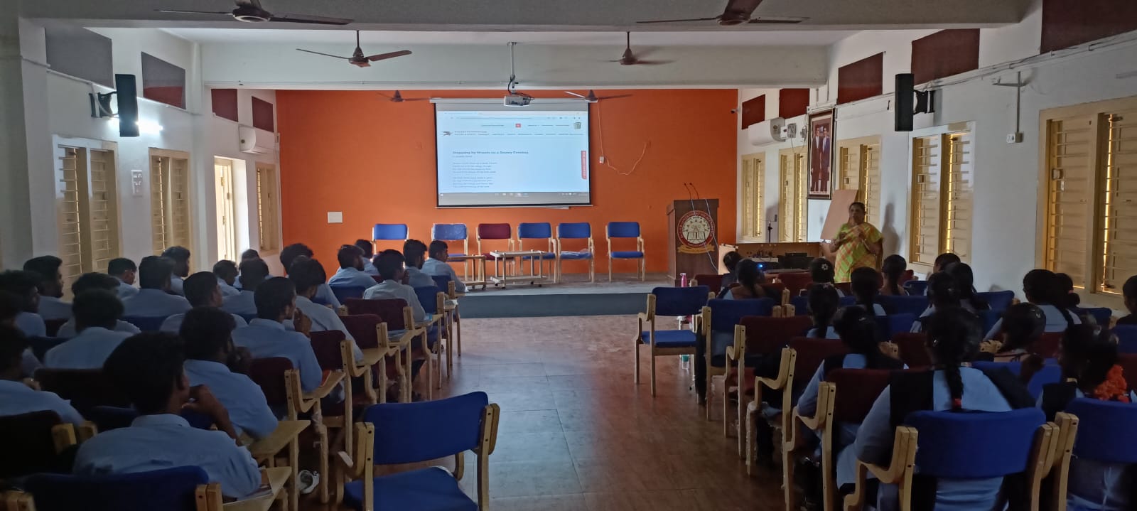 Video presentation at Seminar Hall