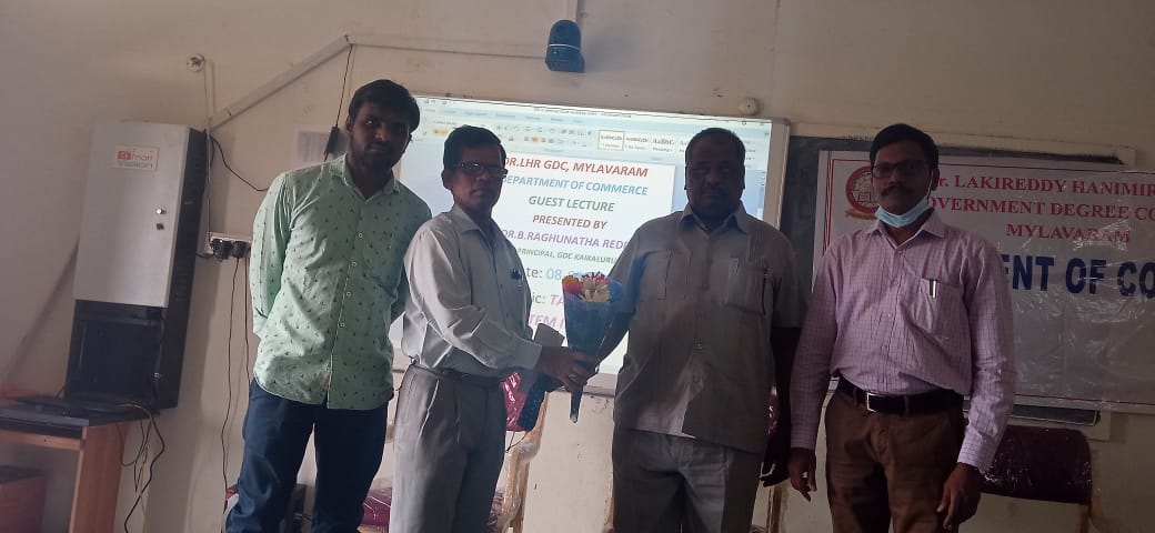 Guest Lecture by Dr.B.ragunadh Reddy Principal of GDC Kaikaluru on 08-02-2022