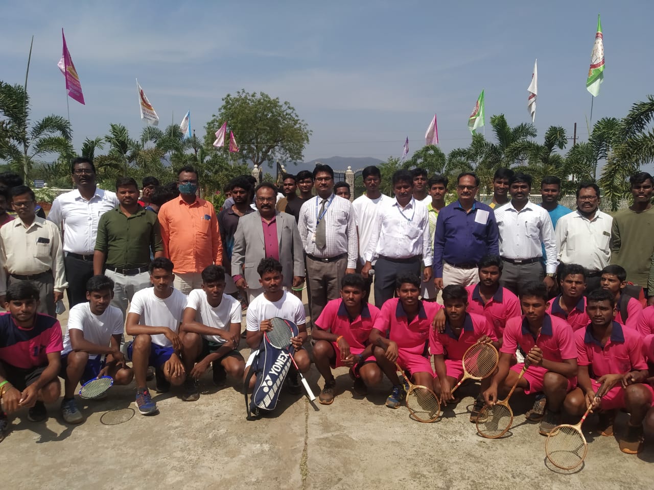 KRISHNA UNIVERSITY INTER-COLLEGIATE BALL BADMINTON TOURNAMENT (Men)  The Tournament is hosted by Dr. LHR GDC.  68 Sportspersons and Physical Directors of Affiliate Colleges attended. It will continue till evening tomorrow. The tournament is inaugurat