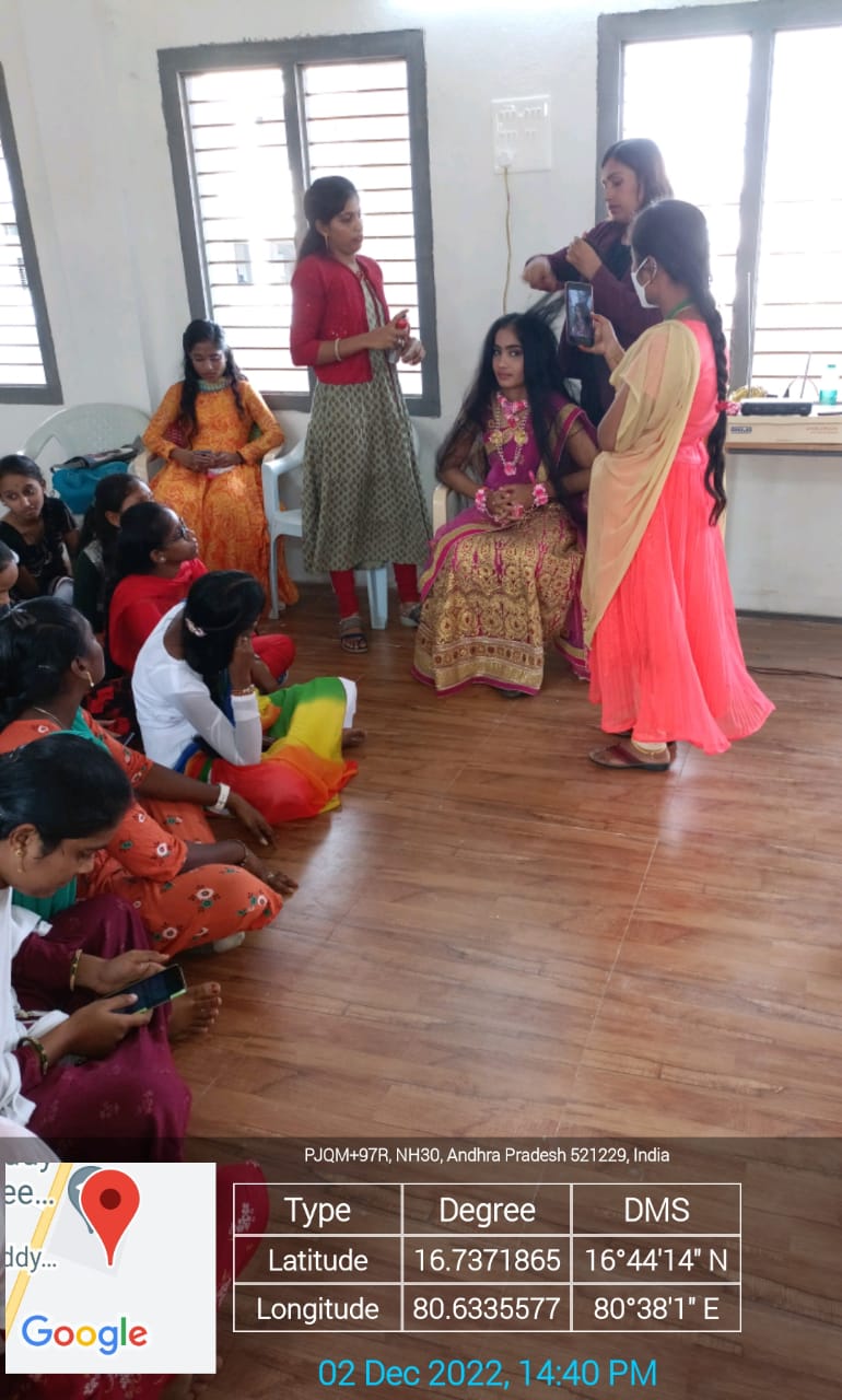 Today our Women Empowerment Cell conducted One Day Workshop on BEAUTY AND WELLNESS for girl students. Mrs. Ranju Geetha Sharma attended as the Resource Person. She explained the signifince of skin care, make up, yoga and health. A demo was conduct