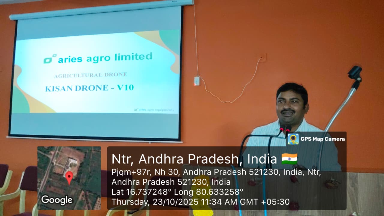DEPT. OF PHYSICS in association with ARIES AGRO EQUIPMENTS WORKSHOP ON DRONES ON 23-10-2025