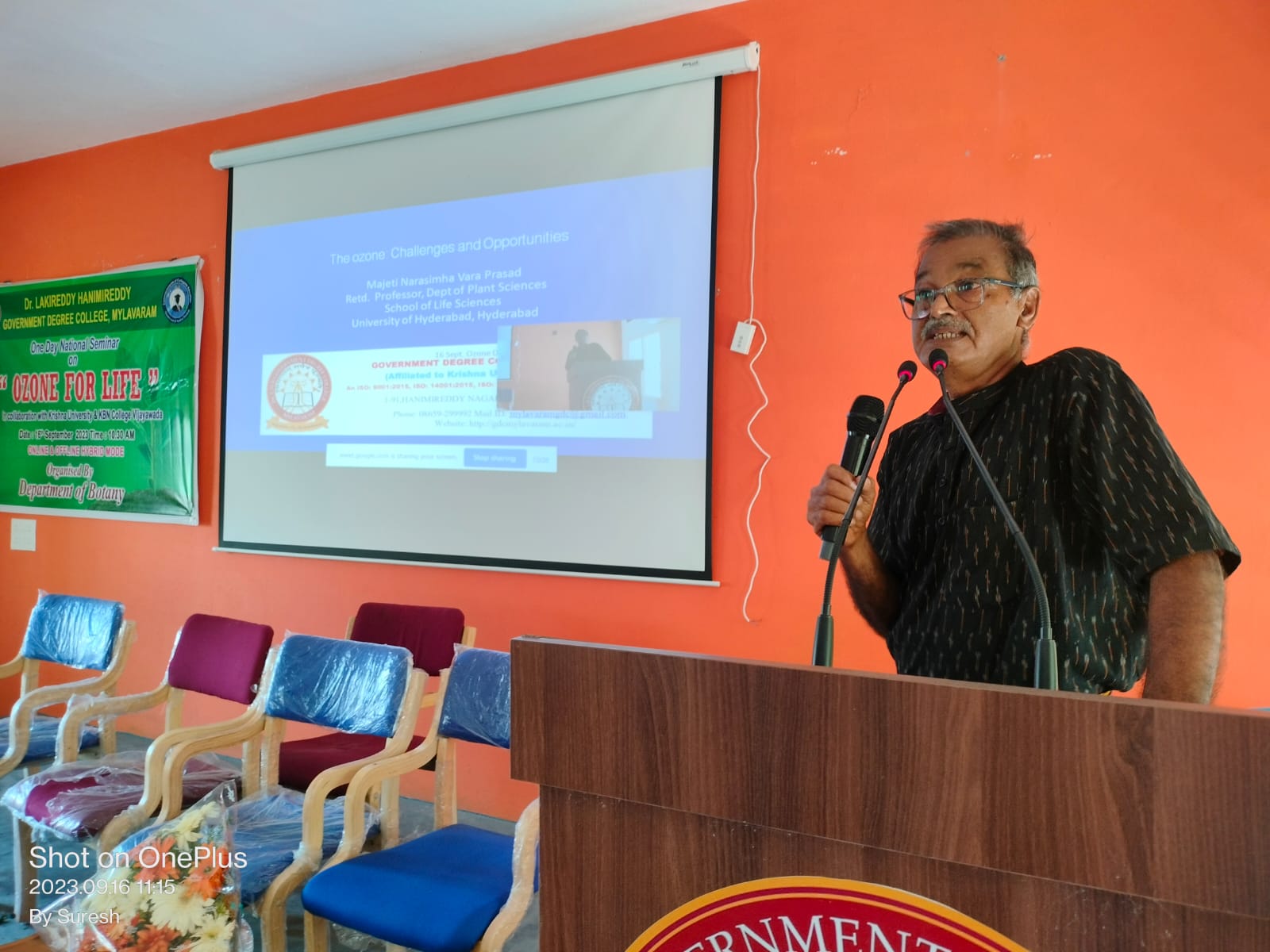 NATIONAL SEMINAR ON "OZONE FOR LIFE"