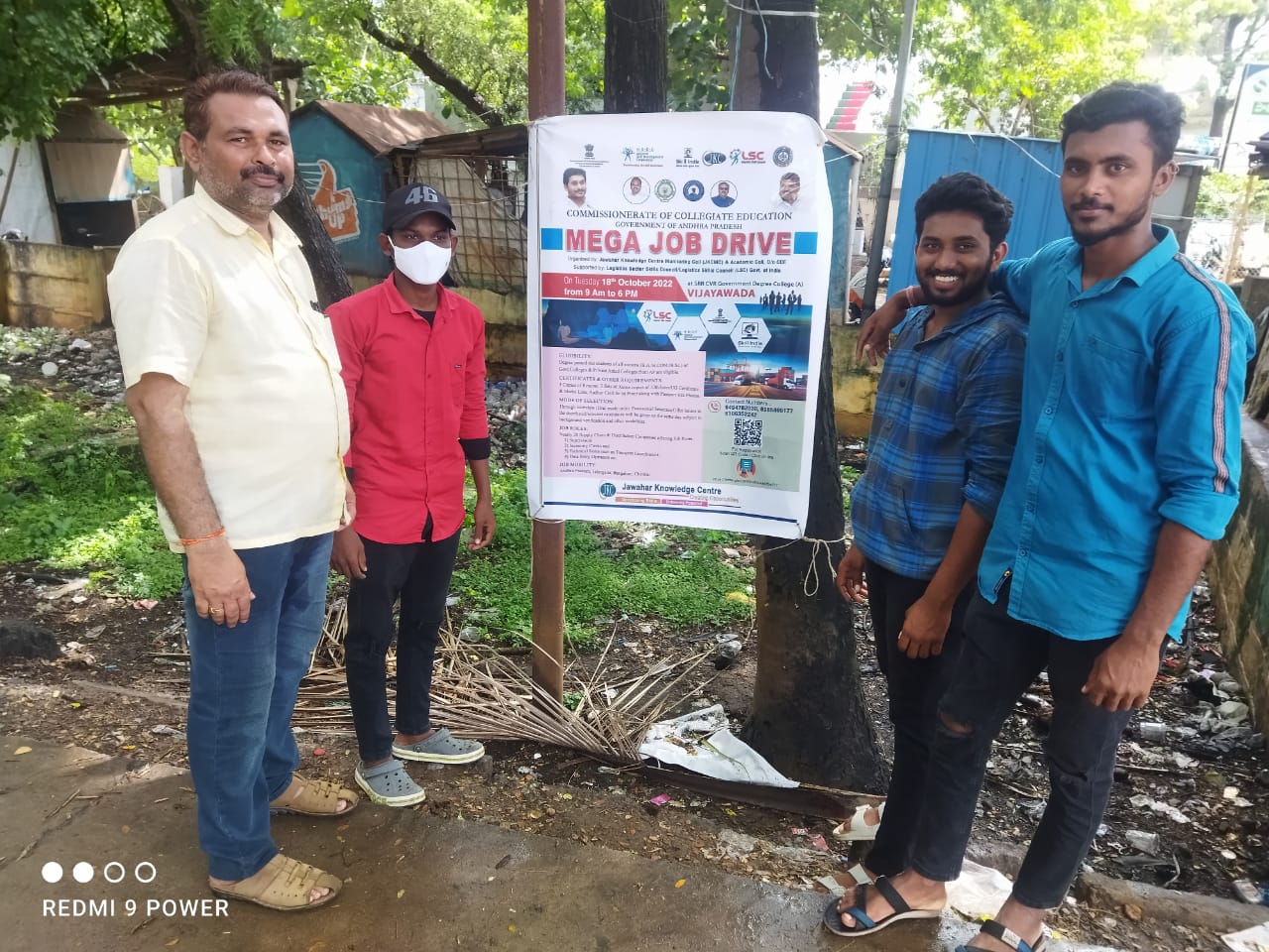 CAMPAIGN ON MEGA JOB MELA Respected Sir, The college has taken up a campaign on conduct of Mega Job Mela at SRR & CVR Govt. College, Vijayawada on 18-10-2022. The e-Posters are circulated among student Groups, especially among 2020-21 and 2021-22