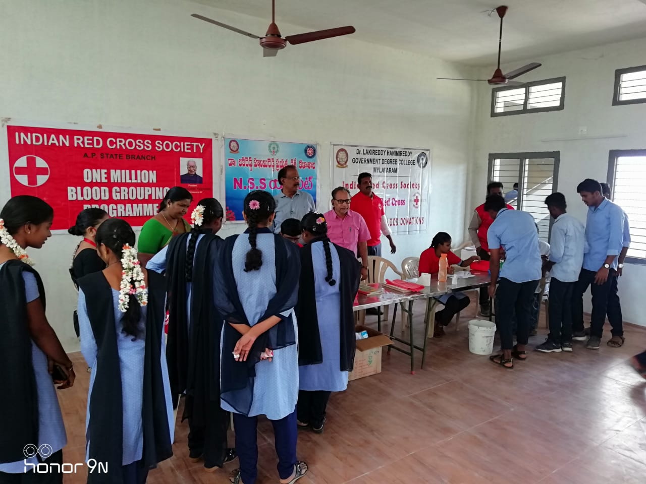 BLOOD GROUPING CAMP BY YOUTH RED CROSS Respected Sir, Today, Youth Red Cross unit of the college conducted Blood Grouping Camp in the college in association with Indian Red Cross Society, NTR District. 312 students got their Blood Group checked.